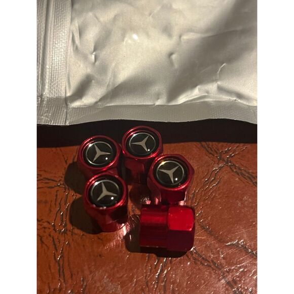 mercedes Other - NEW mercedes benz red tire Valve Stem Caps